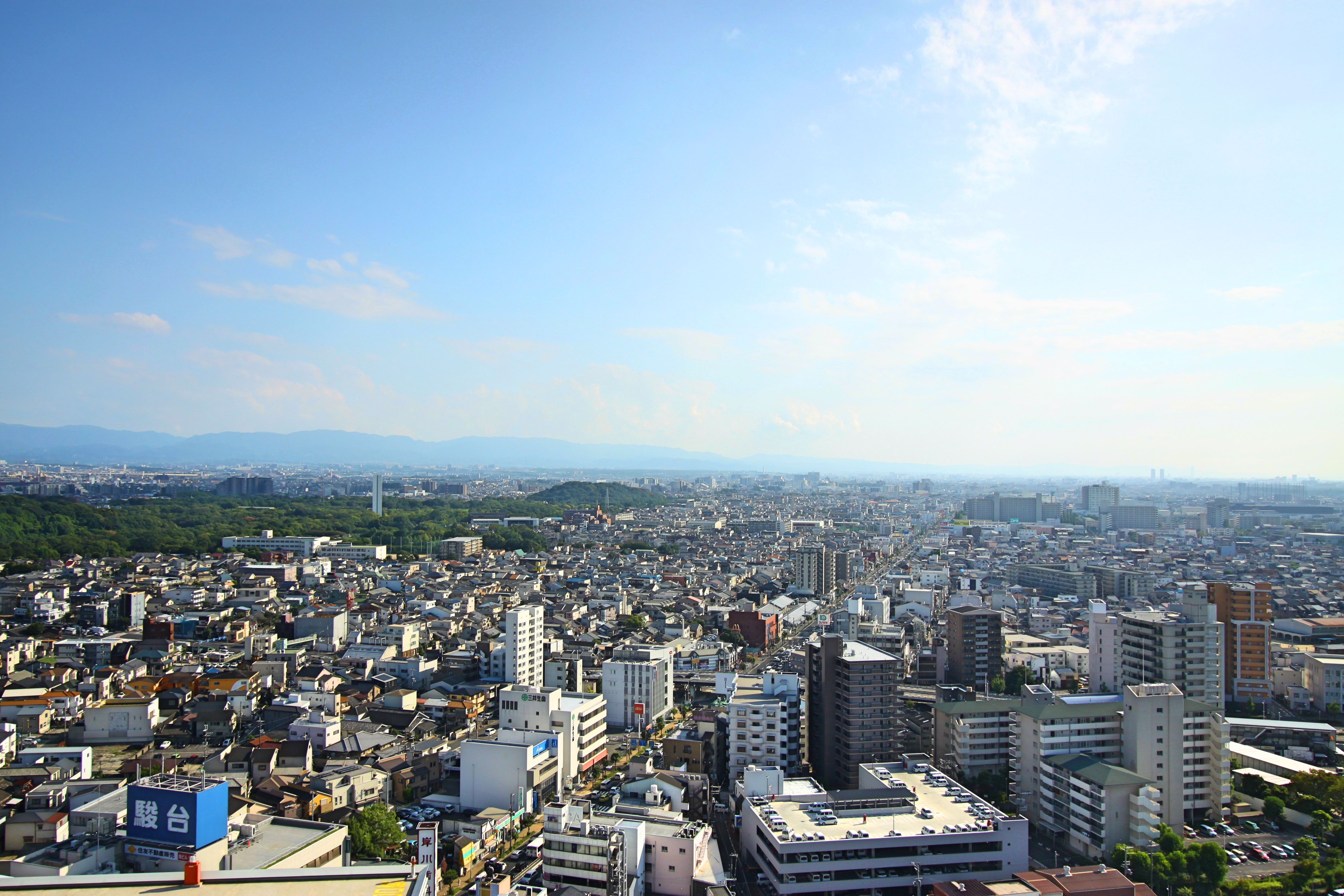 堺市役所21階展望フロアからの眺め
